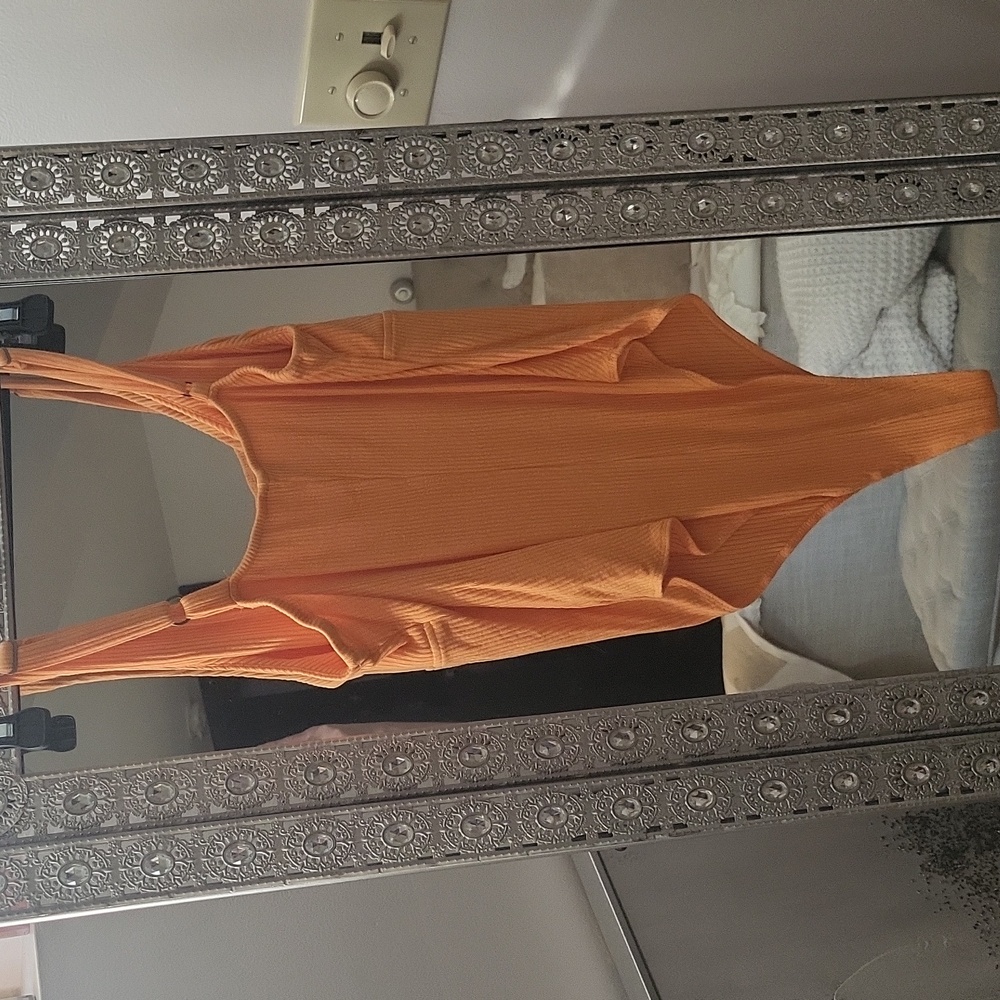 Wild Fable Orange Ribbed Bodysuit One Piece🧡 - Picture 3 of 3